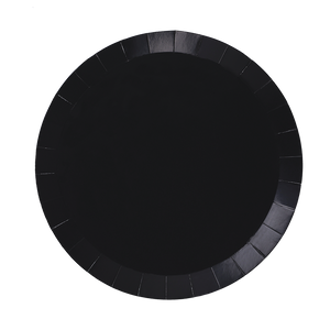 FS Paper Round Dinner Plate 9" Black 20pk