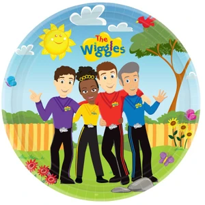 The Wiggles Party 23cm Round Paper Plates FSC 8pk