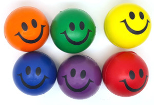 16 Smiley Squish Balls