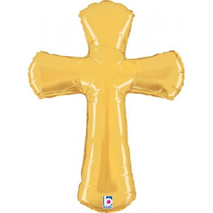 44inch Cross Gold Shape Foil Balloon  P1