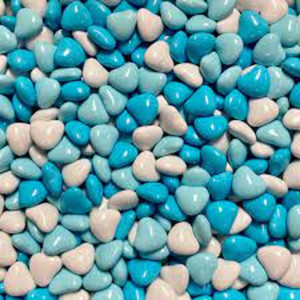 Candy Coated Choc Heart Blue1Kg