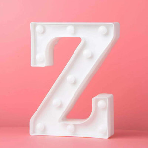 LED Light Up Letter Z White 22cm