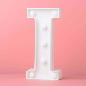 LED Light Up Letter I White 22cm