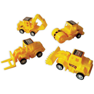 Construction Digger Favour Toys 4 Pack - Yellow