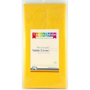 Reusable Rectangle Yellow Tablecover 137cm x 274cm PK48