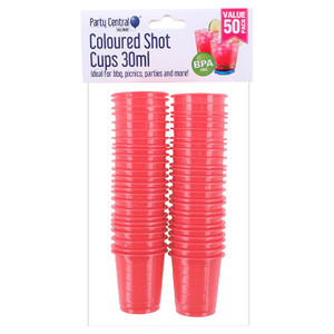 Drinkware Shot Cups Coloured 30ml 50pk