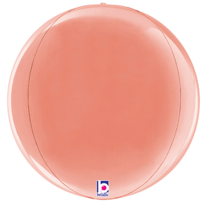 Globe Solid Rose Gold 16" 1pk