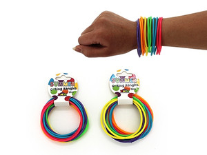 Multicoloured Summer O-Ring Bangles 12pk