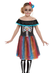 Neon Day of The Dead Girl Costume