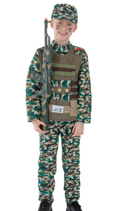 Camouflage Military Boy Costume