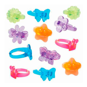 Bright Ring Favour 12PK Multicoloured