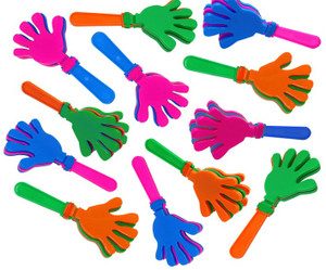 Hand Clapper Favour 6PK Multicoloured
