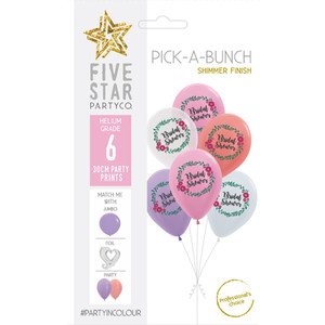 PICK-A-BUNCH Bridal Shower 30cm Asst 6pk