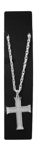Metal Necklace (Silver Plain Cross)