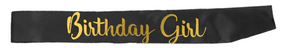Party Sash  (Birthday Girl) Black