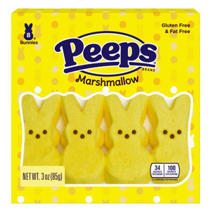 PEEPS MARSHMALLOW YELLOW BUNNIES 8CT