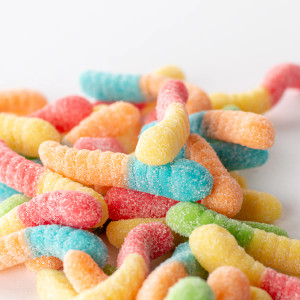 JUICY JELLY SOUR WORMS GUMMY