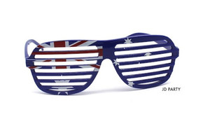 Party Glasses Australian Flag (Lines)