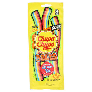 Chupa Chups Sour Belt Fruity 8Pc 57.6g Bag