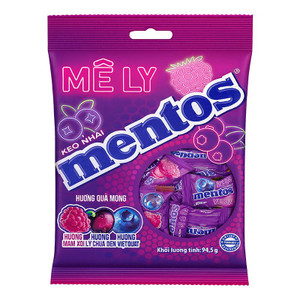 Mentos Soft Candy Berry Flavour (Raspberry, Blueberry & Black Currant) Individually Sealed 94.5g Bag