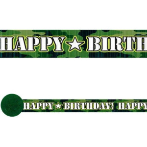 Camouflage Army Party Crepe Streamer