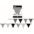 Decorative Bunting Dots and Stripes - Black 3.23m