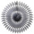 Decorative Fan 40cm - Silver