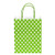12 PK Paper Bag- Lime Green Polka Dot Medium