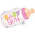 Holographic Bottle Baby Girl Supershape 84cm