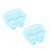 Plastic Foot Print Favor Box 12Pk - Blue Transparent