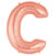 Megaloon Letter C Rose Gold 100cm