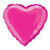 Heart Foil Balloon - Hot Pink