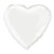Heart Foil Balloon - White