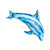Supershape Balloon - Dolphin Ocean Blue