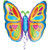 Butterfly Bright Supershape Balloon