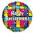 45cm Foil Balloon - Happy Retirement Squares