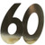 Gold '60' Foil Cutouts 3pk