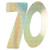 Gold Holographic '70' Foil Cutouts 3pk