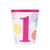 1st Birthday Pink Dots Cups - Pk8