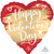 Happy Valentine's Day Gold Swoosh Balloon - 45cm