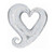 Chain Of Hearts Silver Supershape Balloon - 94cm