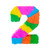 Number 2 Pinata - Multicolour