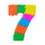 Number 7 Pinata - Multicolour
