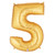Megaloon Numeric 5 Gold - Premium Balloon