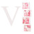 Letter Stickers - V White 2pk