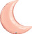 Crescent Moon Rose Gold Foil Balloon 89cm