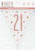 Rose Gold Glitz Prismatic Foil 21st Birthday Flag Banner