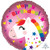 Satin Unicorn Happy Birthday Foil Balloon - 45cm