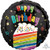 Happy Birthday Rainbow Cake Foil Balloon - 45cm