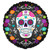 45cm Standard XL Satin Sugar Skull & Marigolds